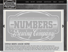 Tablet Screenshot of numbersbrewco.com